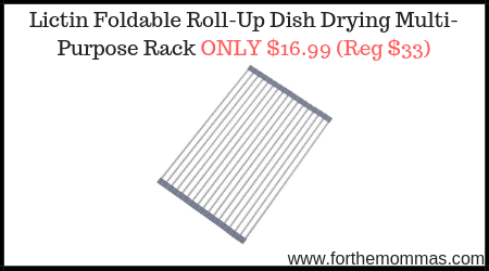 Lictin Foldable Roll-Up Dish Drying Multi-Purpose Rack 