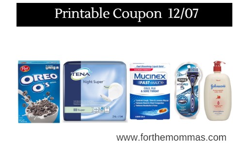 Printable Coupon Roundup 12/7: Save On Tena, Lysol, Desitin, Johnson's ...