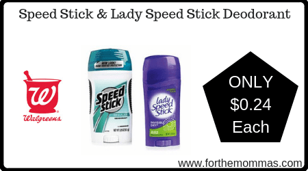 Speed Stick & Lady Speed Stick Deodorant