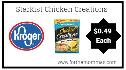 Kroger Mega Sale Starkist Chicken Creations Only 049 Reg 199