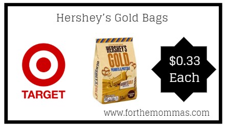 Target: Hershey’s Gold Bags 10-Ounce ONLY $0.33 Thru 2/2