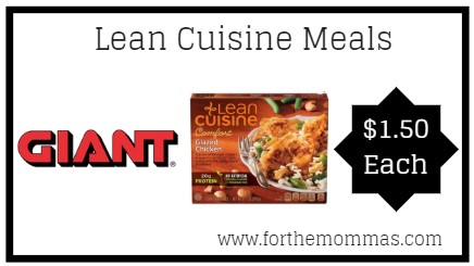 Giant: Lean Cuisine Meals Just $1.50 Each Starting 1/18!