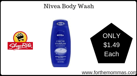ShopRite: Nivea Body Wash Just $1.49 Each Starting 4/14!