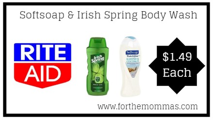 Rite Aid: Softsoap & Irish Spring Body Wash ONLY $1.49 Each Starting 1/20