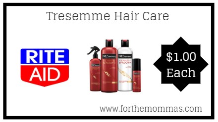 Rite Aid: Tresemme Hair Care ONLY $1 Each Starting 1/27
