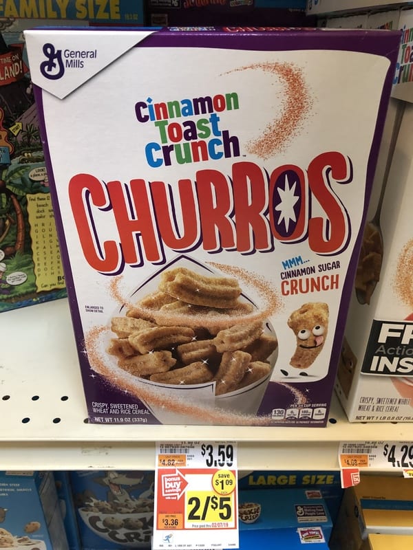Giant: 5 FREE Cinnamon Toast Crunch Churros Cereals Thru 2/7!