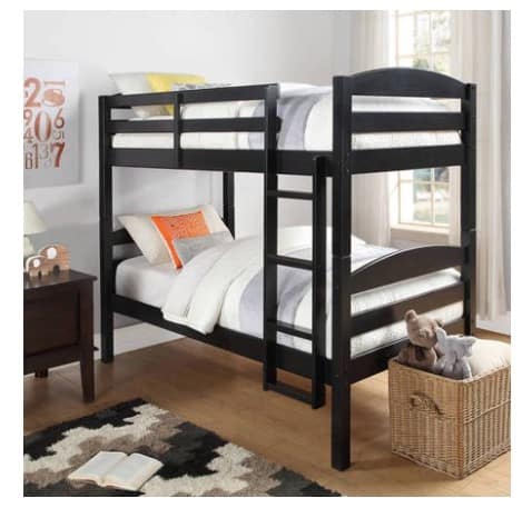 Better Homes and Gardens Leighton Twin Over Twin Wood Bunk Bed $159 ...
