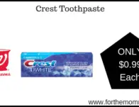 Walgreens: Crest Toothpaste ONLY $0.99 Starting 2/24