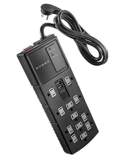 Dynex™ - 12-Outlet/2-USB Surge Protector Strip $12.99 (Reg $19.99)