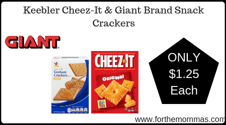Keebler Cheez-It & Giant Brand Snack Crackers