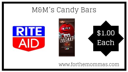 Rite Aid: M&M’s Candy Bars ONLY $1 Each Starting 2/24
