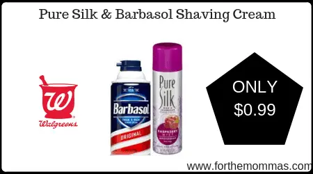 Walgreens: All-natural Silk Barbasol Shaving Product Merely $0.99 graphic about Pure Silk Shave Cream Printable Coupon named Walgreens: Organic Silk Barbasol Shaving Product Merely $0.99