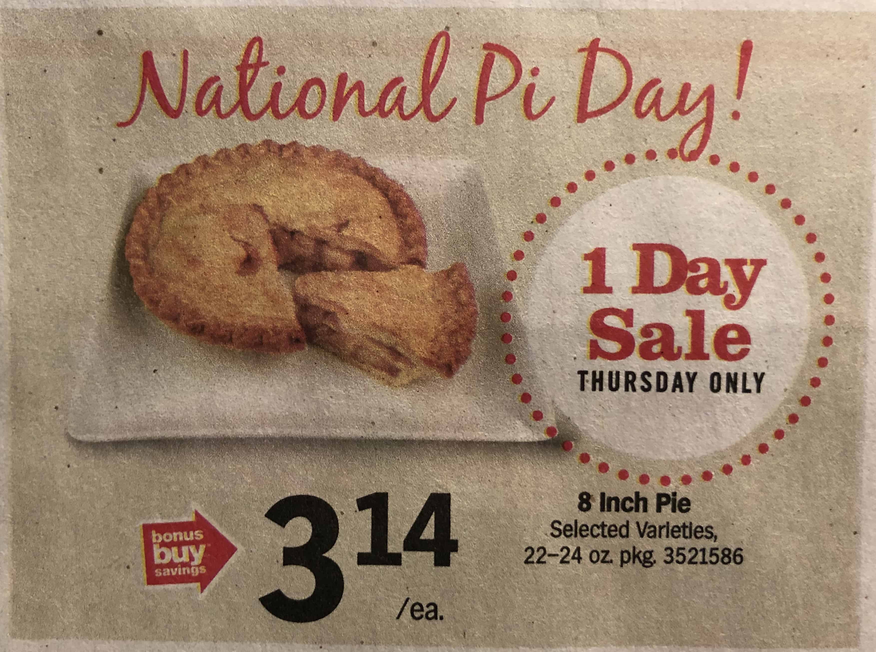Giant: Giant Brand 8 Inch Pie Just $3.14 Each 3/14 ONLY!