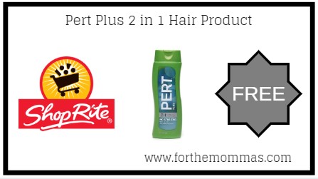 ShopRite: FREE Pert Plus Hair Product Thru 3/30!