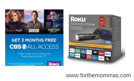 Roku Streaming Stick+ 4K HDR - With 3 Months Free of CBS ALL ACCESS