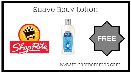 ShopRite: FREE Suave Body Lotion Thru 4/6!