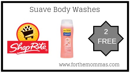 ShopRite: 2 FREE Suave Body Washes Thru 4/6!