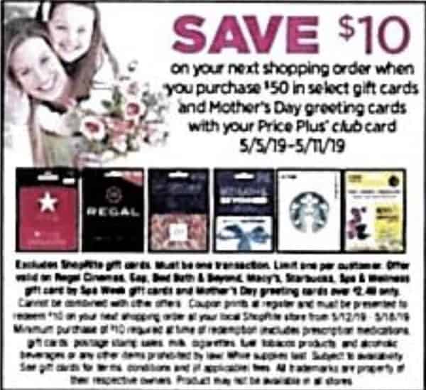 ShopRite: Gift Card Deal – $10.00 Moneymaker Starting 5/5!