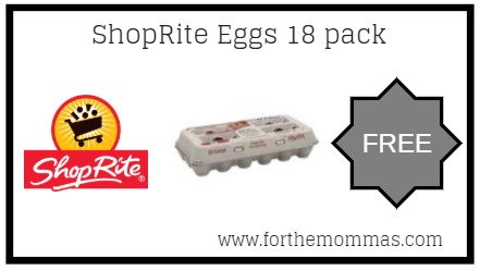 ShopRite: FREE ShopRite Eggs 18 pack Thru 4/20! {Digital Offer}