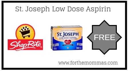 ShopRite: FREE St. Joseph Low Dose Aspirin {Rebate}