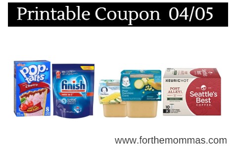 Newest Printable Coupons 04/05: Save On Finish, Gerber, Seattle, Flonase & More