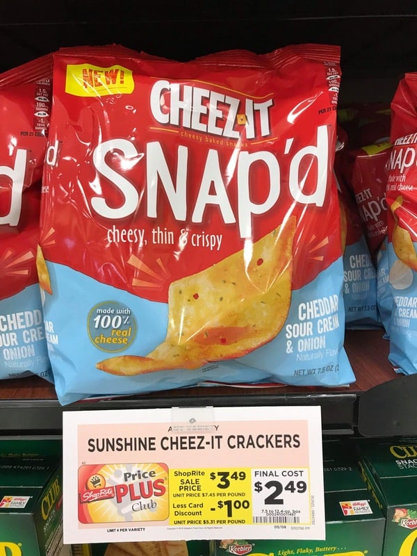 ShopRite: Cheez It Snap'd Snacks JUST $0.99 Each Thru 5/18!
