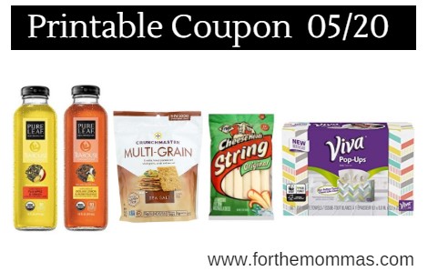 Newest Printable Coupons 05/20: Save On Pure Leaf, Frigo, Crunchmaster &amp; More