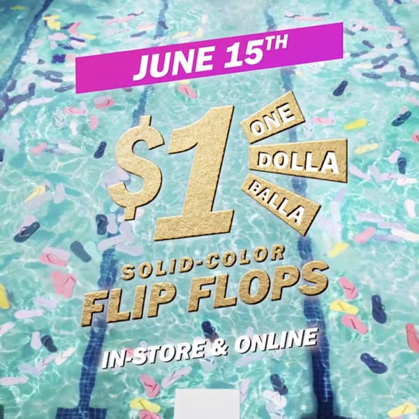 Old Navy $1 Flip Flop Sale on June 15th