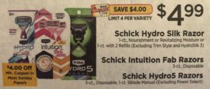ShopRite: Schick Hydro Razors JUST $0.99 Each Starting 6/9!