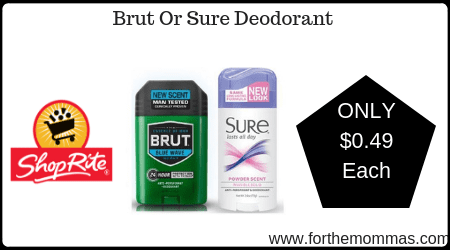 Sure Or Brut Deodorant