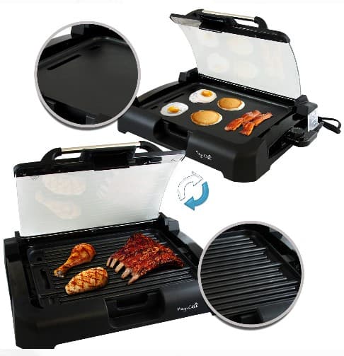 indoor reversible electric grill griddle