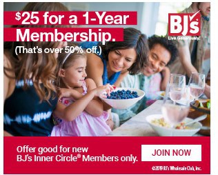 BJ’s Membership’s on Sale for $25 (Reg. $55)