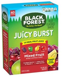 calories in black forest fruit snacks