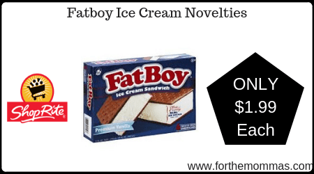 ShopRite: Fatboy Ice Cream Novelties