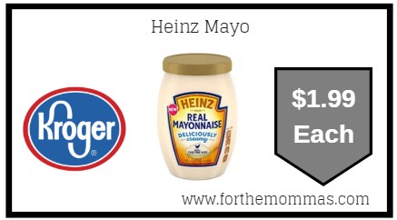 Kroger Mega Sale: Heinz Mayo ONLY $1.99 (Reg $4.49)