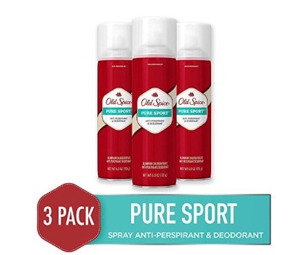 Old Spice Men’s Pure Sport Deodorant Spray 3-Pk $7.41