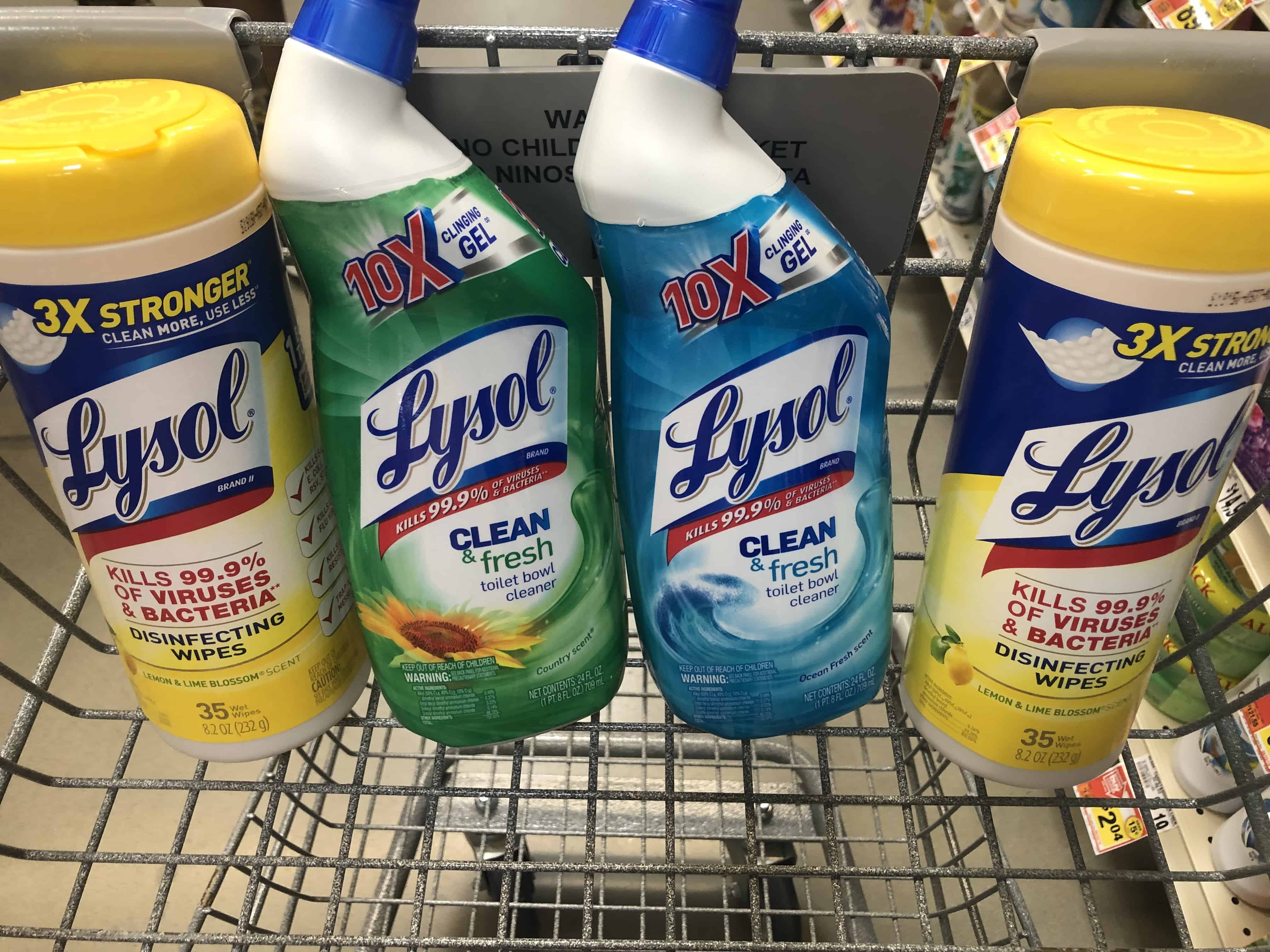 Giant: Lysol Disinfecting Wipes & Toilet Cleaner ONLY $0.49 Each Starting 8/9!