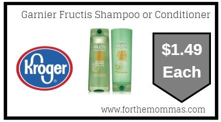 Kroger: Garnier Fructis Shampoo or Conditioner ONLY $1.49 {Reg $2.29}