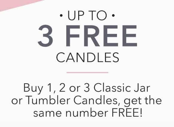 New Yankee Candle Coupon: Up to 3 Free Candles