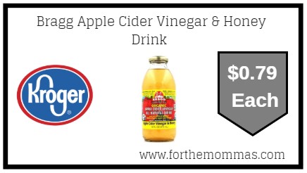 Kroger: Bragg Apple Cider Vinegar & Honey Drink ONLY $0.79