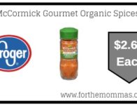 Kroger: McCormick Gourmet Organic Spices ONLY $2.69 {Reg $4.39}