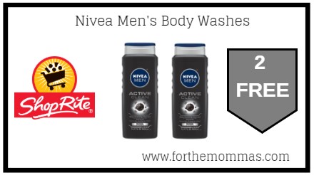 ShopRite: 2 FREE Nivea Men's Body Washes Starting 9/29!