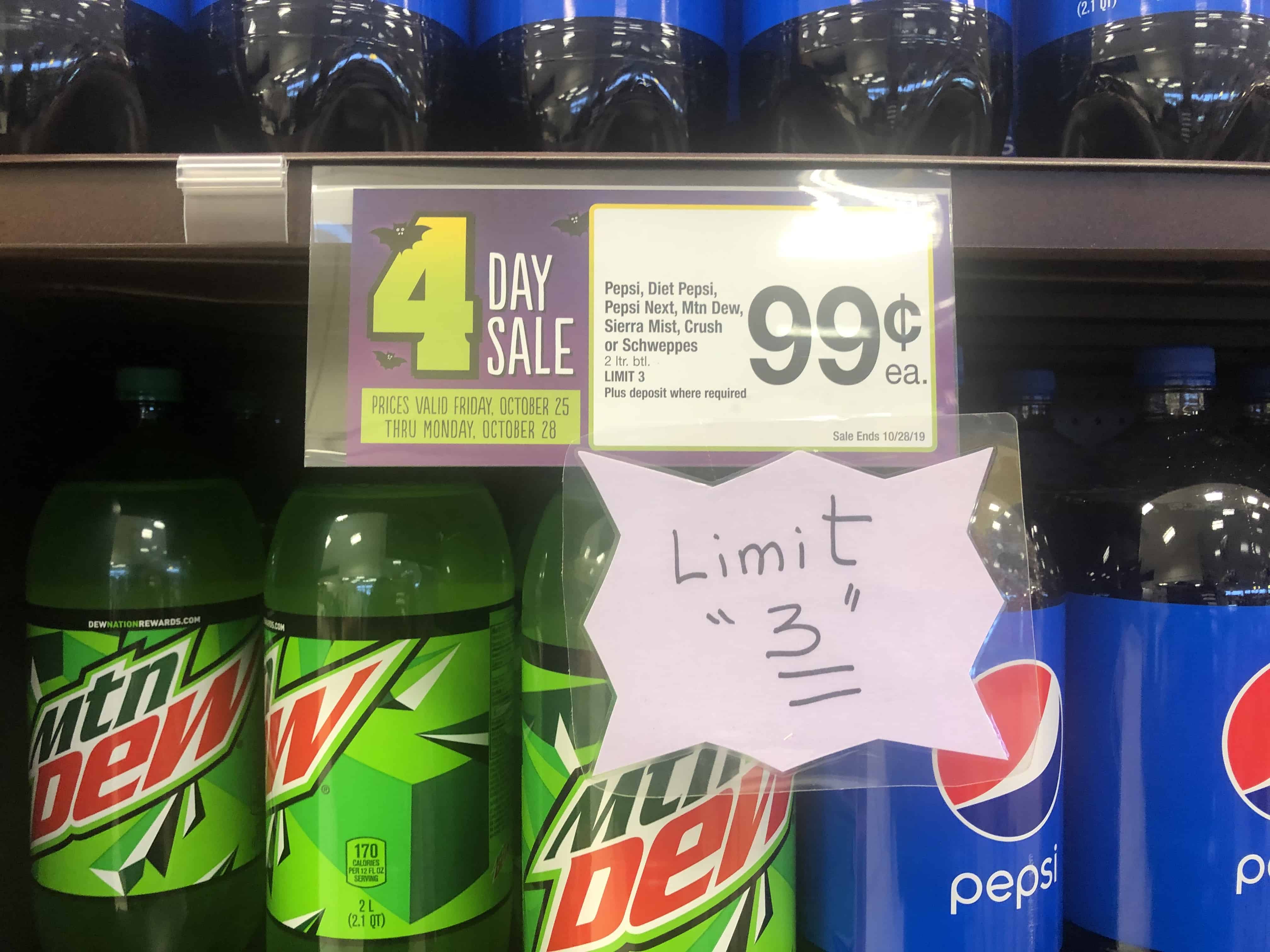 Acme: Pepsi Products 2 Liter Drinks ONLY $0.99 Each Thru 10/28!