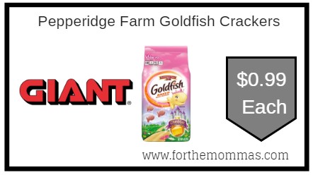 Giant: Pepperidge Farm Goldfish Crackers