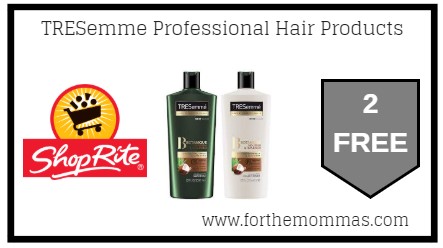 ShopRite: 2 FREE TRESemme Professional Hair Products Starting 11/3!