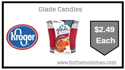 Kroger: Glade Candles ONLY $2.49 (Reg $3.59)