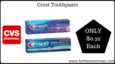 CVS: Crest Toothpaste