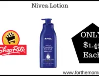 ShopRite: Nivea Lotion
