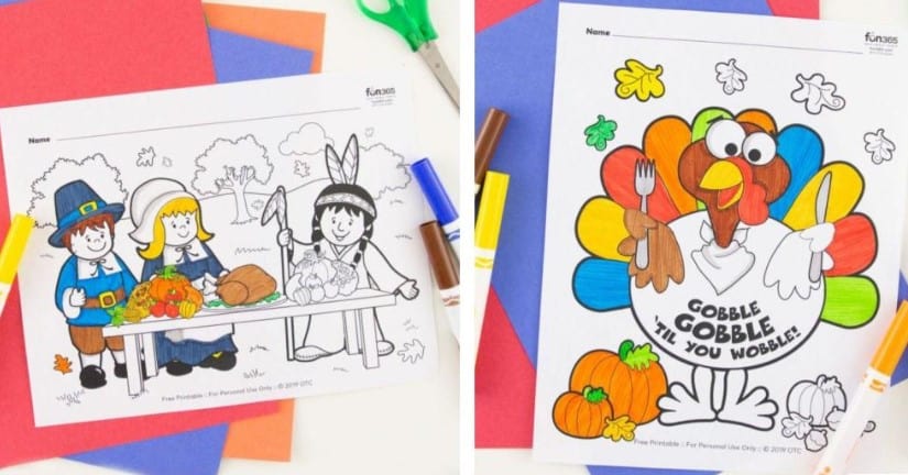 Free Fall & Thanksgiving Coloring Pages
