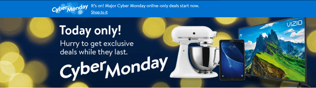 Walmart Cyber Monday Deals Online Now!